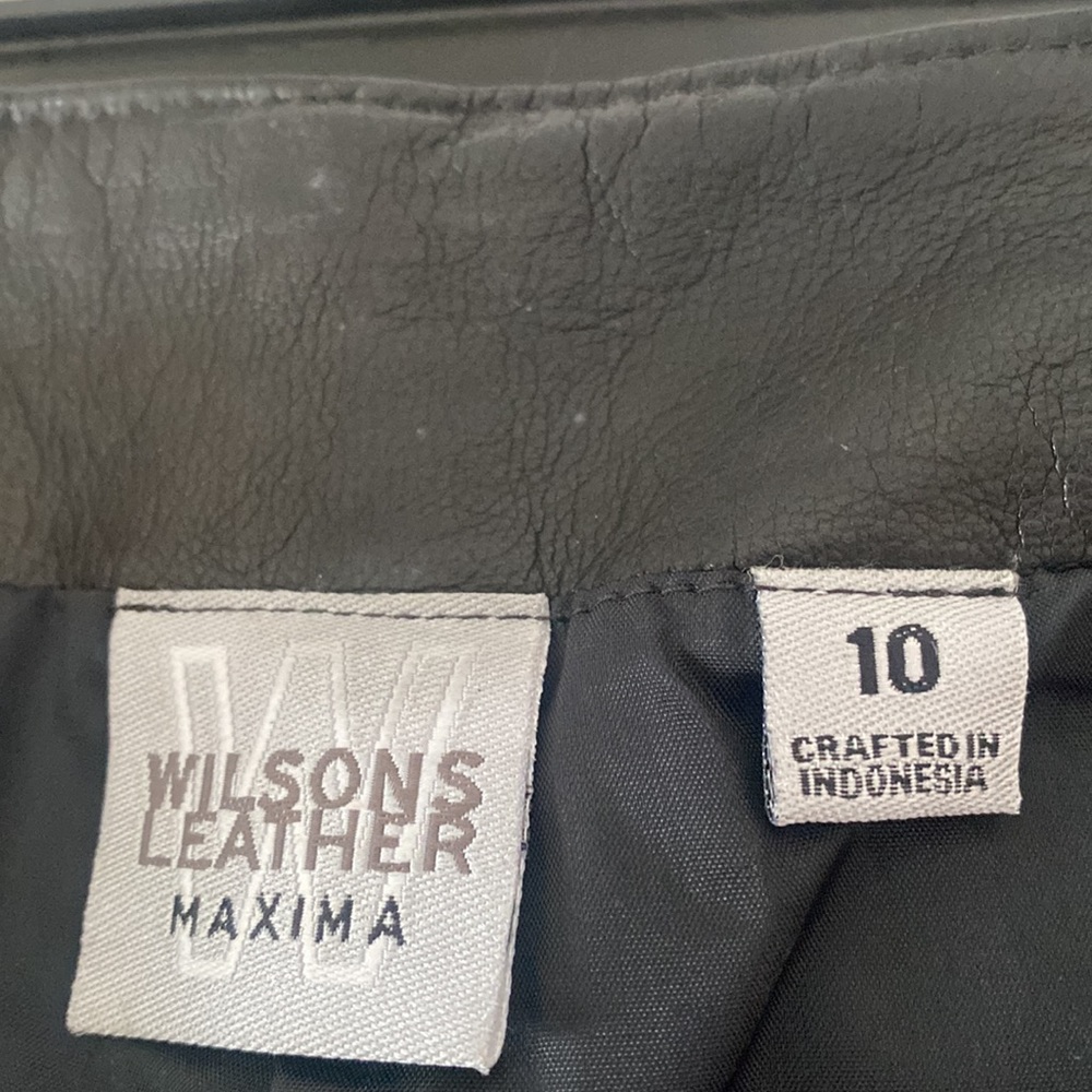 Wilson’s Leather black leather pants size 10 - Picture 2 of 4